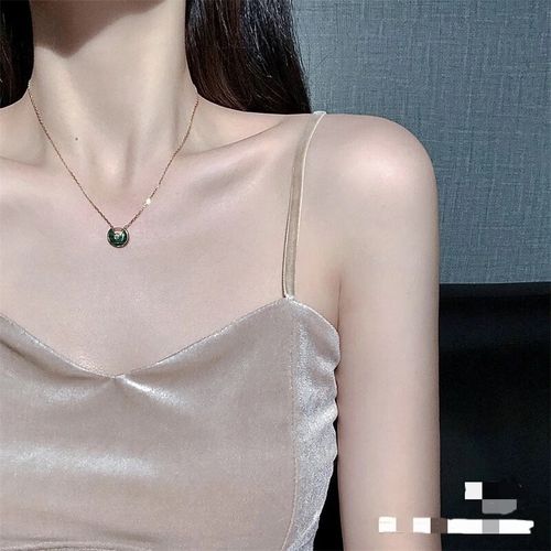 【二手99新】cartier卡地亚项链18k黄金白贝母镶钻迷你款护身符项链 b