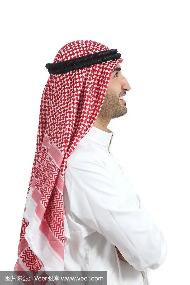 一个沙特阿拉伯男人的侧面肖像