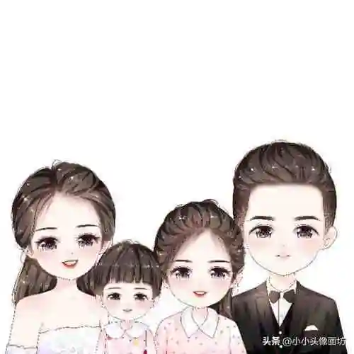 怎么制作头像一家四口儿女双全头像