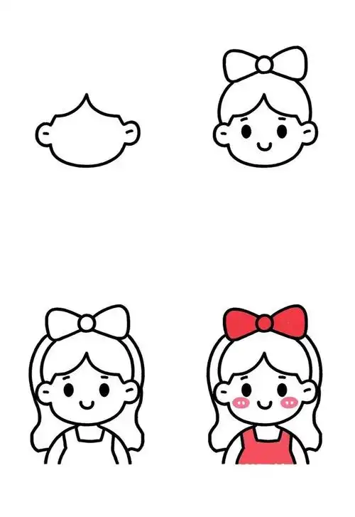 这次我带来了超级可爱的人物简笔画