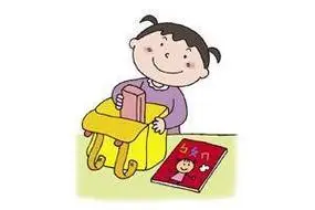 小朋友整理书的简笔画