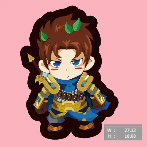 q版德玛西亚盖伦英雄联盟胶片烫画服装烫画图片