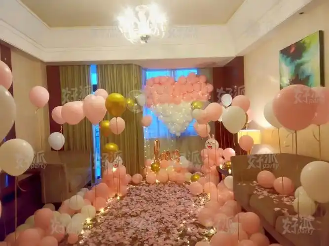 浪漫生日房间布置图片生日派对布置案例图