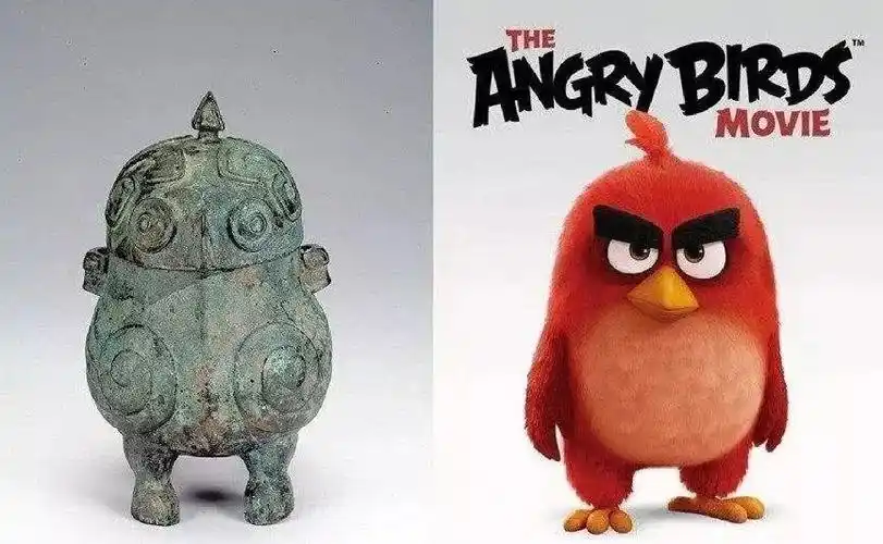 商代青铜鸮卣与愤怒的小鸟,头上的小揪揪神来之笔唐俑vs郭德纲红山
