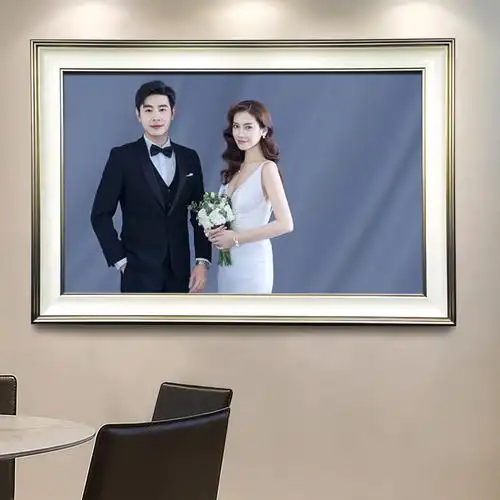 相框水晶婚纱照60寸结婚放大照片制作相框