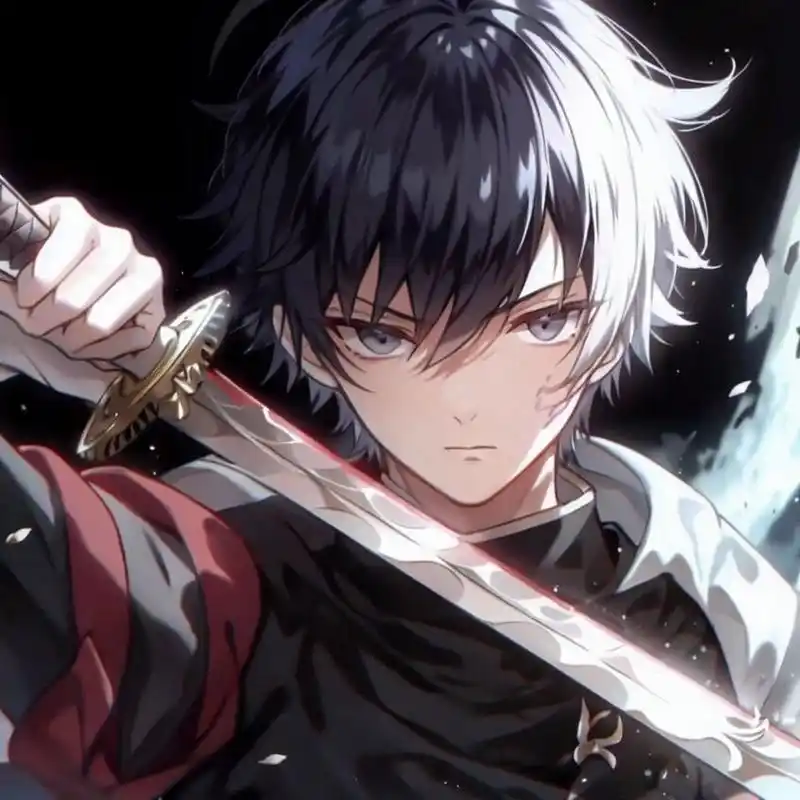 帅气男生拔剑头像