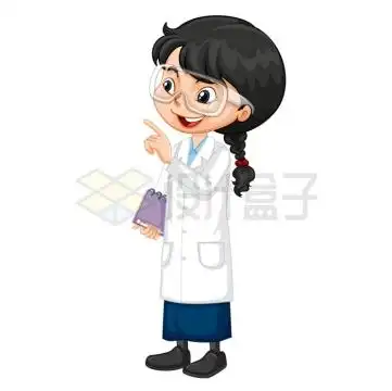 身穿白大褂的卡通女医生3804643矢量图片免抠素材