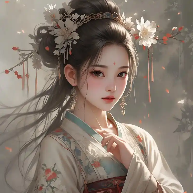 96手绘古风女生头像精选