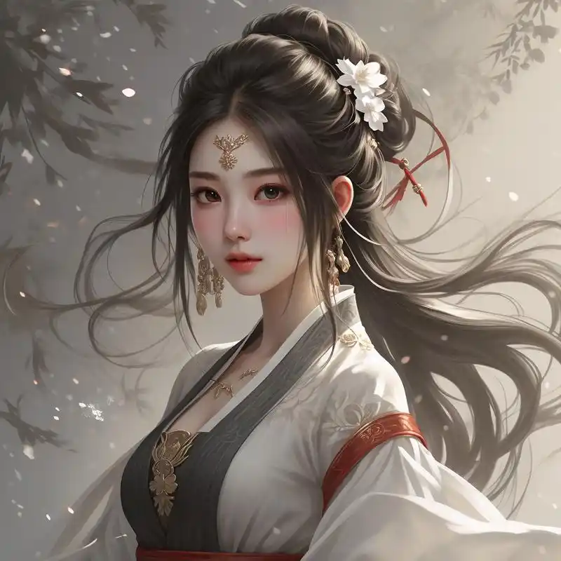 淡雅女子古风手绘头像95太绝啦!