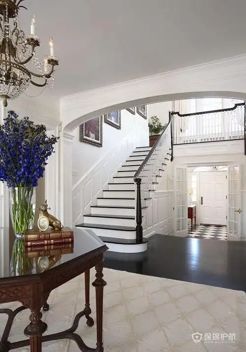 欧式别墅玄关楼梯装修效果图