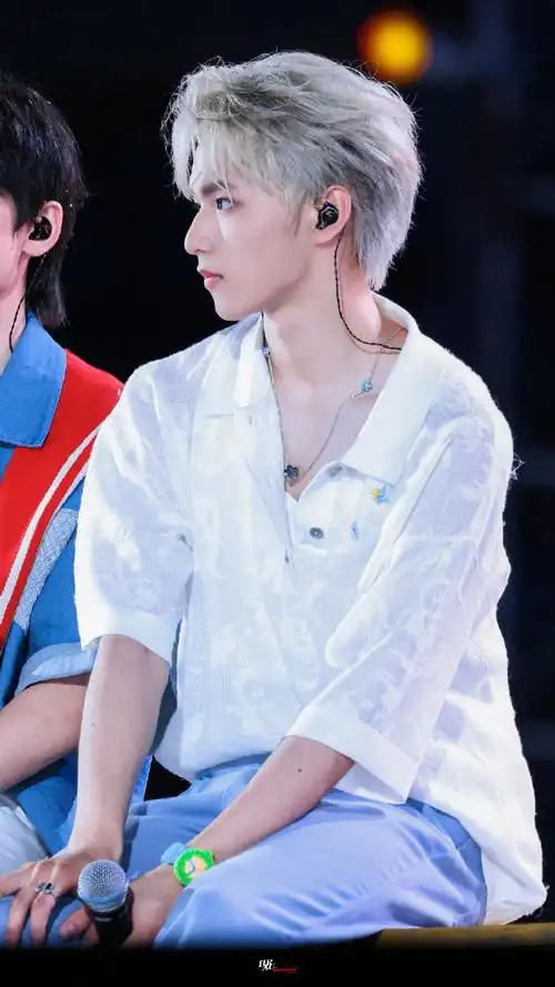 提到银发当然少不了演唱会专门把发色染成应援色的刘耀文银色太好看啦