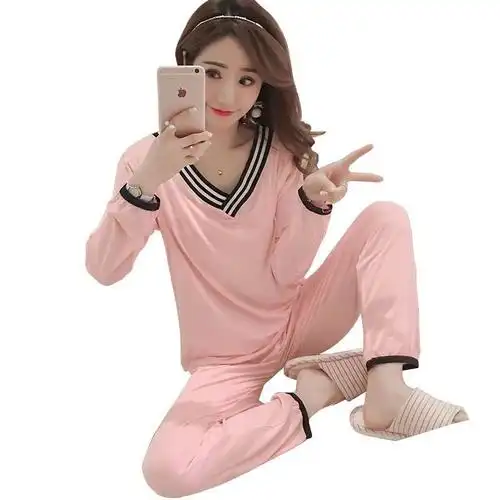 波迷娜bomina孕妇睡衣纯棉春夏季产后薄款月子服产妇长袖喂奶哺乳衣女