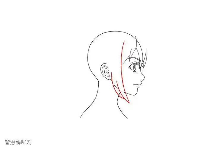 如何简笔画画人物头侧面