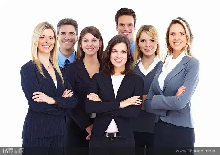 部门商务精英合影高清摄影图片