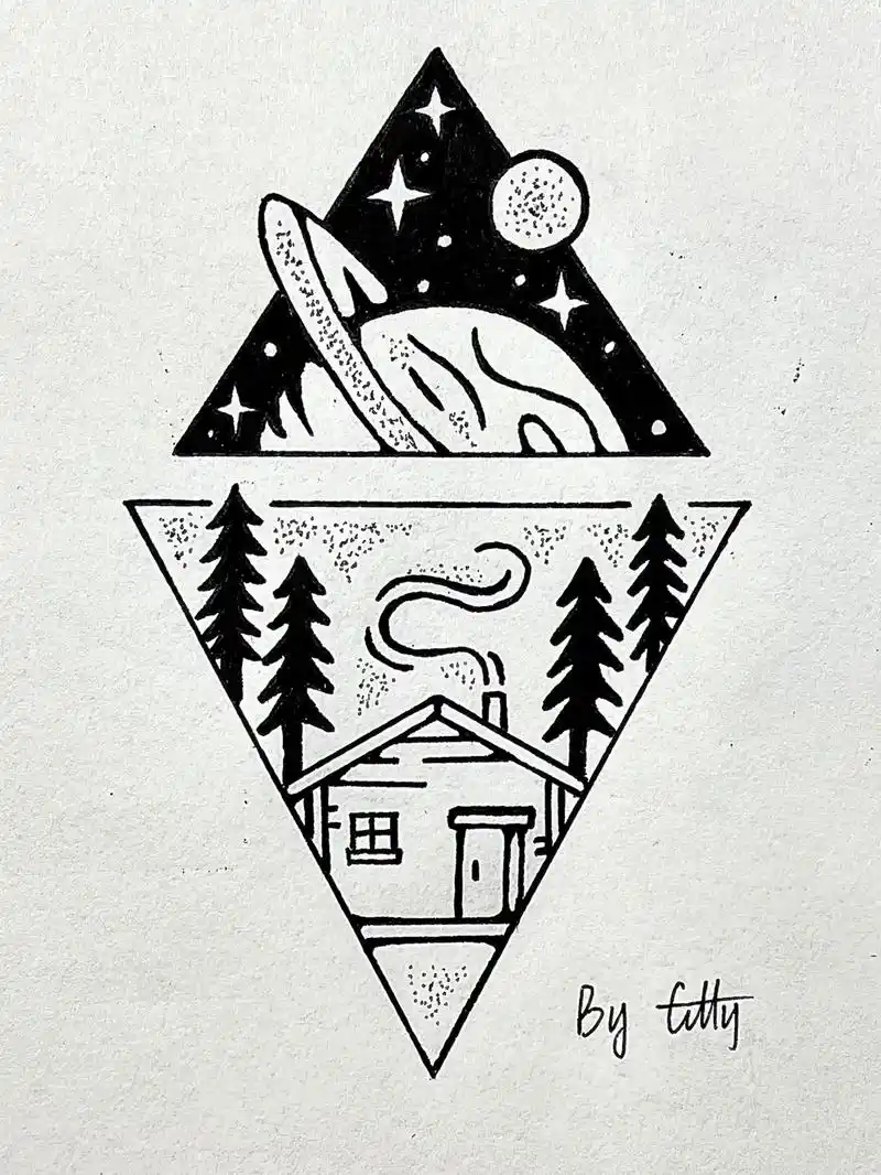 黑白简笔画7215(22) #画画 #简笔画 #黑白画 #线条画 - 抖音