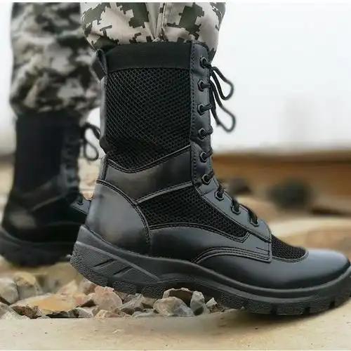 鞋3515 作战男靴男女网眼透气cqb超轻作战靴作训安检保安鞋男靴子同款