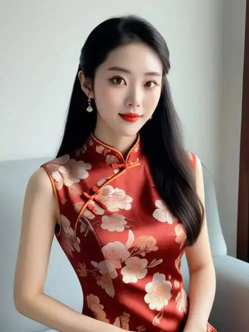 旗袍轻语:古韵流转的东方之美_女子_带着_自然