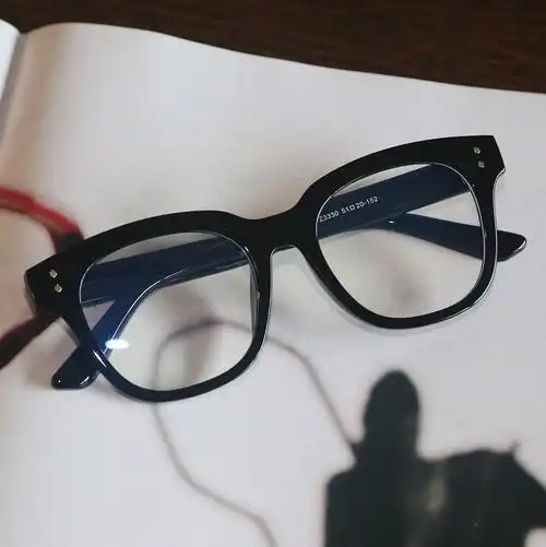 网红蓝光素颜粗框同款雪梨抖音眼镜黑框小红眼镜架