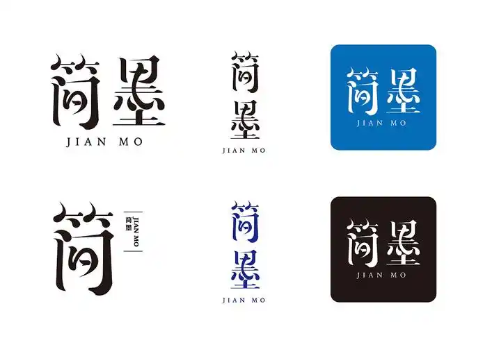 壁画有东方毛笔字体的笔锋,同时融入了巧妙的笔画设计感