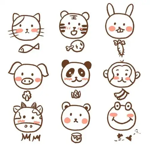 超可爱的小动物简笔画