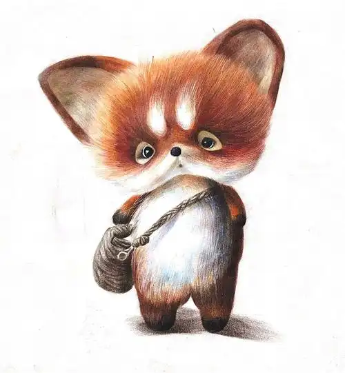 素描彩铅小动物小家伙们真可爱