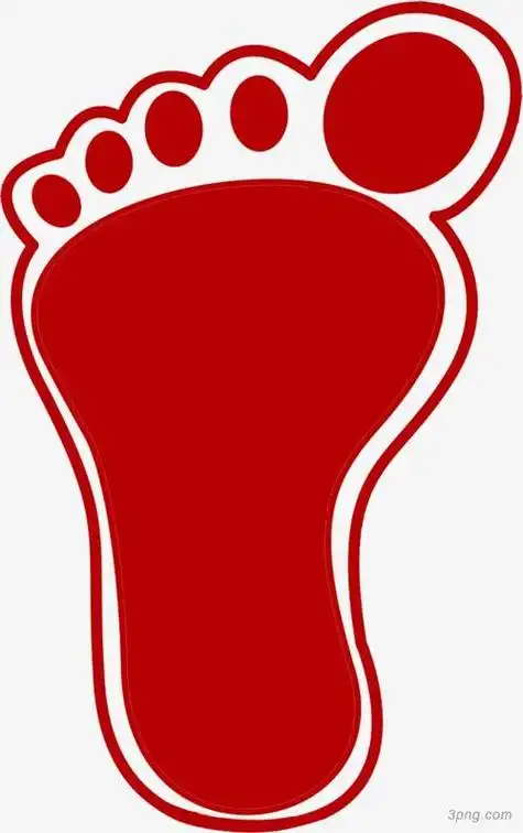 小脚丫彩色简笔画