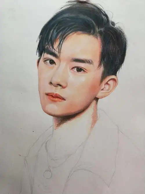 《易烊千玺》|纯艺术|彩铅|千树会一直画画画 - 原创作品 - 站酷