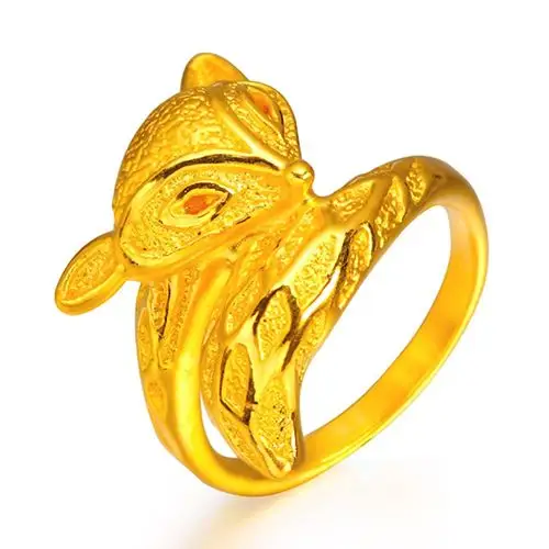 施梵尼珠宝 999千足金戒指 黄金戒指 指环 黄金女戒 女款 (2.