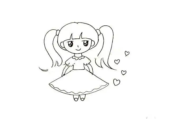 画小女孩的超详细图文教程简笔画 - 搜图案网