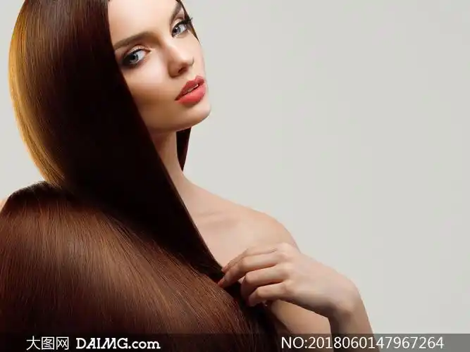 浓密丝滑秀发美女人物摄影高清图片