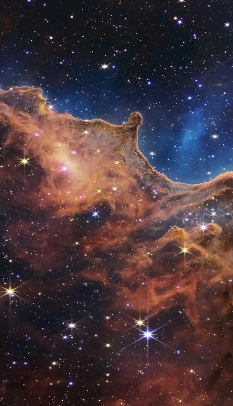 船底座星云.nasa韦伯天文望远镜拍的第一批照片之一.#宇宙 - 抖音