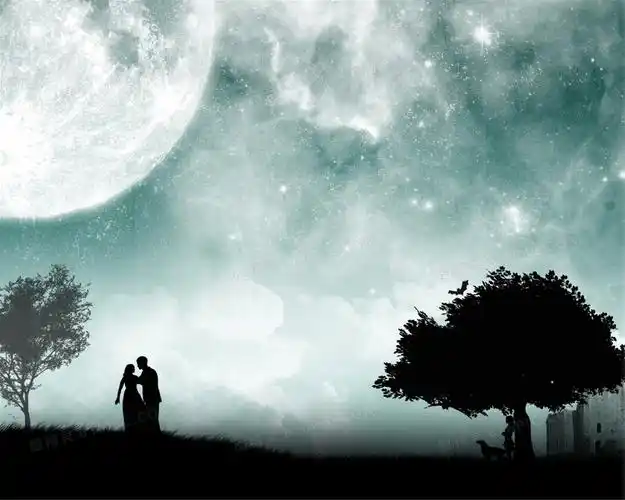 689jpgpsd粉色七夕情侣剪影晕染背景jpgpsd梦幻渐变520表白日情侣