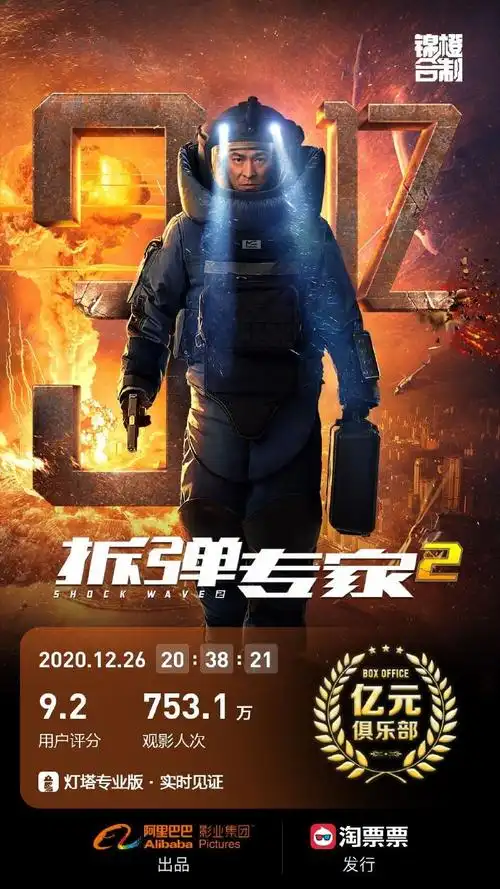 拆弹专家2票房破3亿##拆弹专家2连续2天单日票房破亿