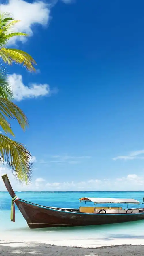 海边沙滩风景高清手机壁纸图片