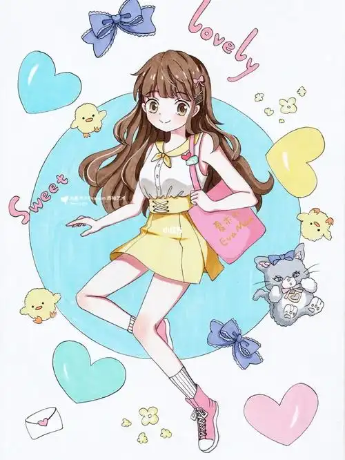 马克笔手绘今日少女心