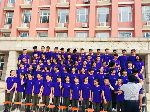 合影-清华附中之蓝色校服