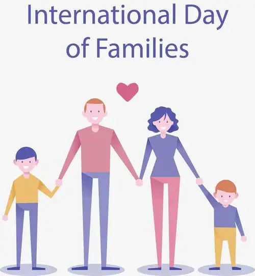 手牵手的一家四口人