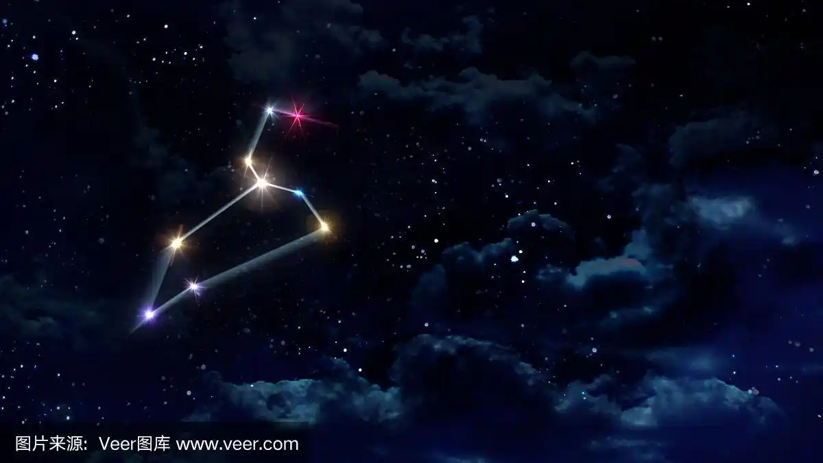 狮子座的星座的夜晚