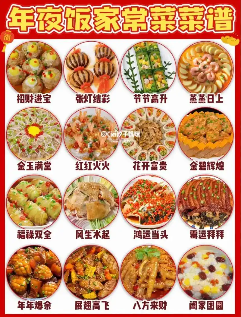 16道虎年开运年夜饭菜谱合集7515新年好运.