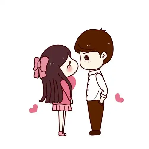 卡通情侣520情人节爱心元素gif动态图情侣人物元素