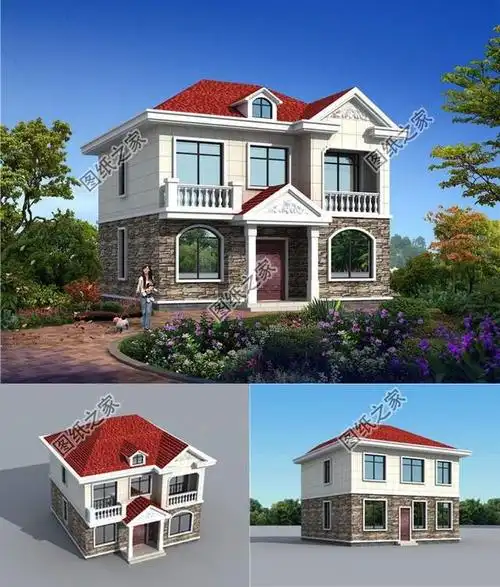 10万元左右,韵味十足的两层乡村别墅设计图