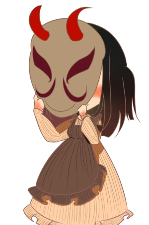 愚人节带面具的女孩