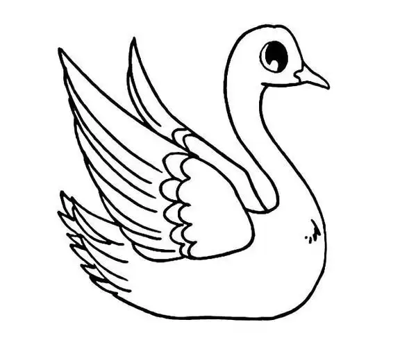 简笔画大白鹅幼儿简笔画大白鹅