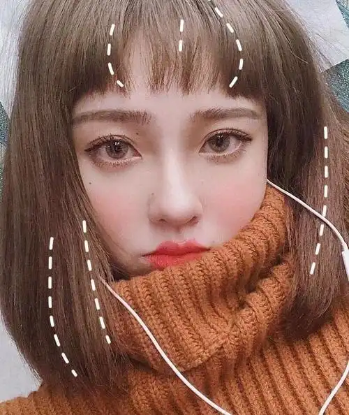 脸大的女生,适合剪的齐刘海卷发,轻松减龄超显瘦!