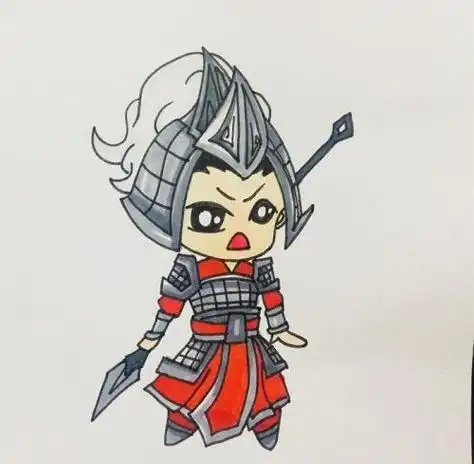 古代士兵简笔画方法