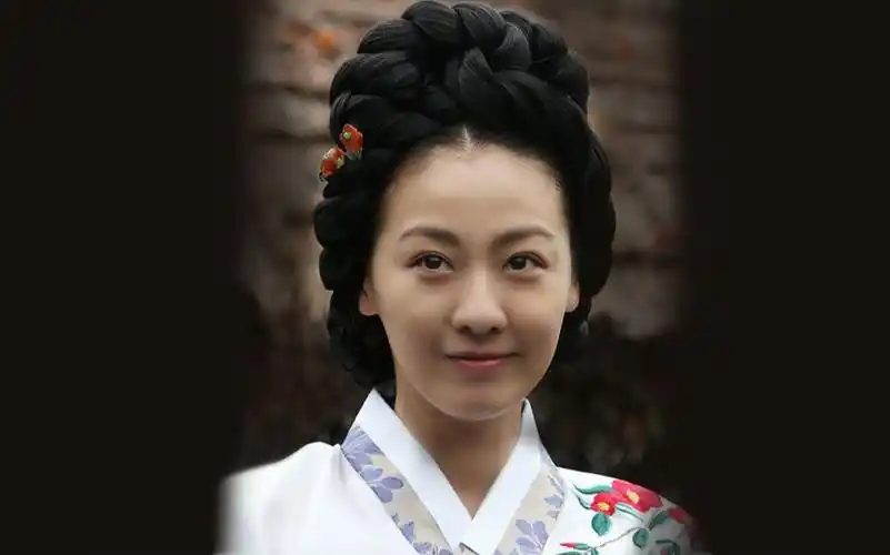 韩国传统发型教程之花草头1