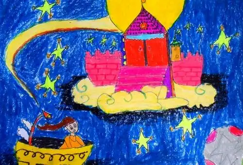 少儿书画作品-我的梦/儿童书画作品我的梦欣赏_中国少儿美术教育网