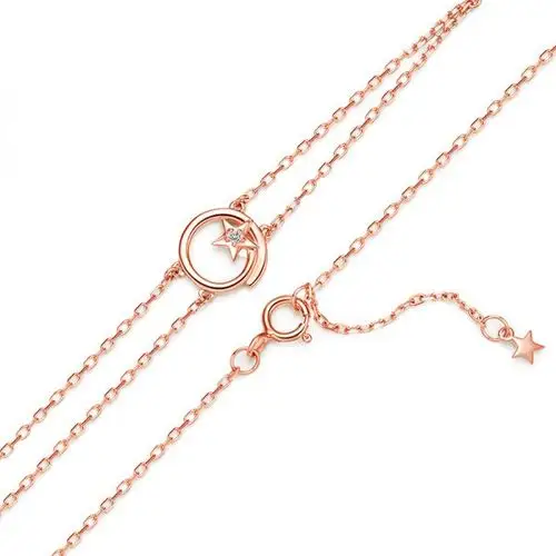 周大福星愿系列18k金镶钻石手链u159270