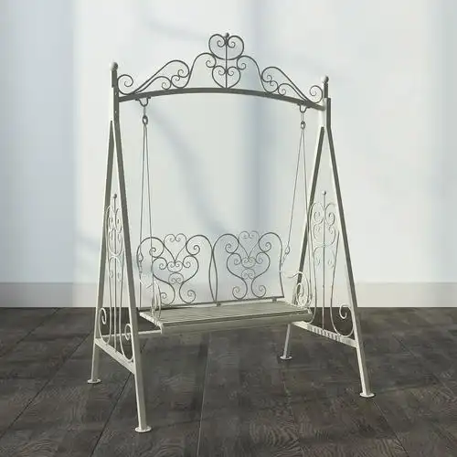 现代铁艺秋千3d模型