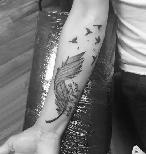 手臂纹身图片多款简单线条纹身素描文艺手臂纹身图案